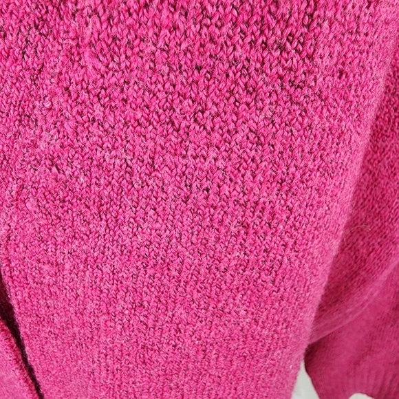 Penningtons Hot Pink Slub Cardigan Jewel Buttons Size  4X New - Picture 13 of 14